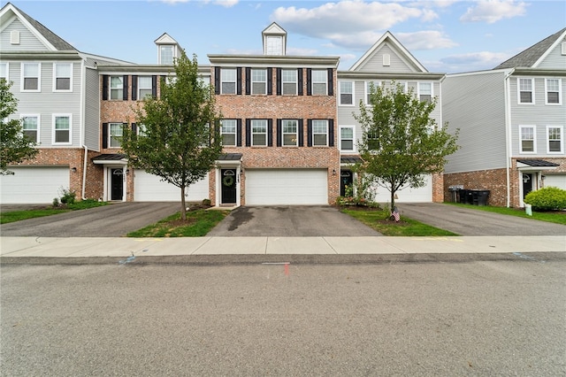 view of property featuring a garage