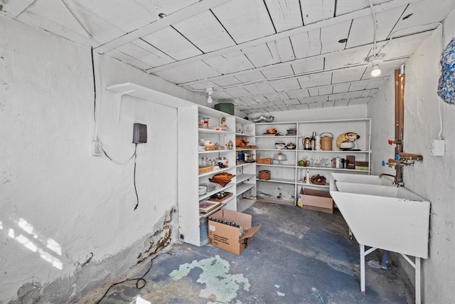 miscellaneous room with concrete flooring