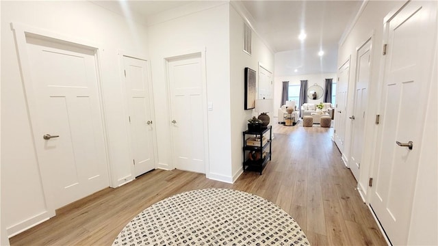 interior space with light wood-type flooring