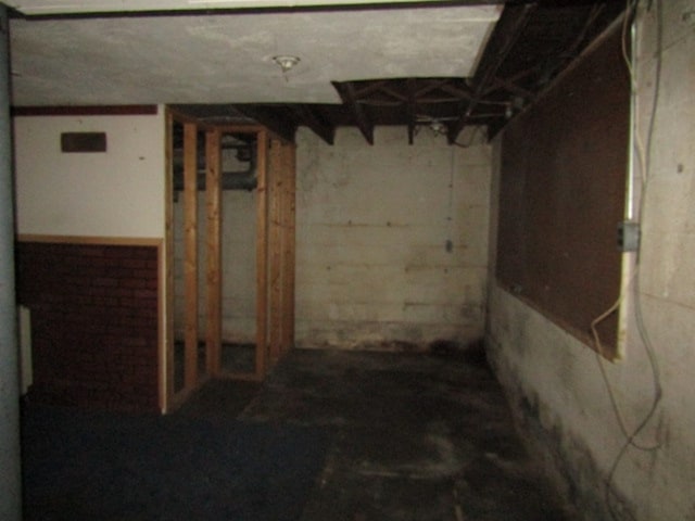 view of basement