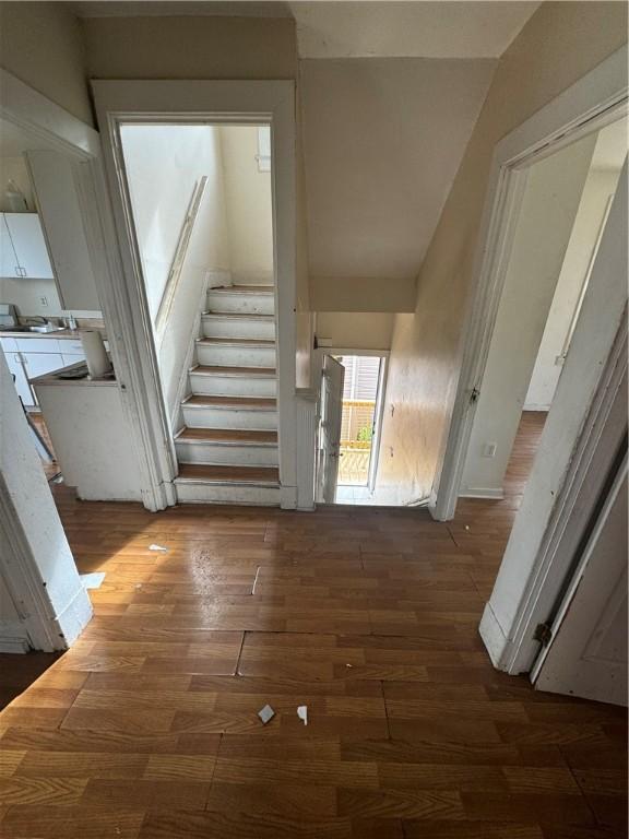 175 Penn Ave, Mount Oliver, PA 15210 - stairway with wood finished floors