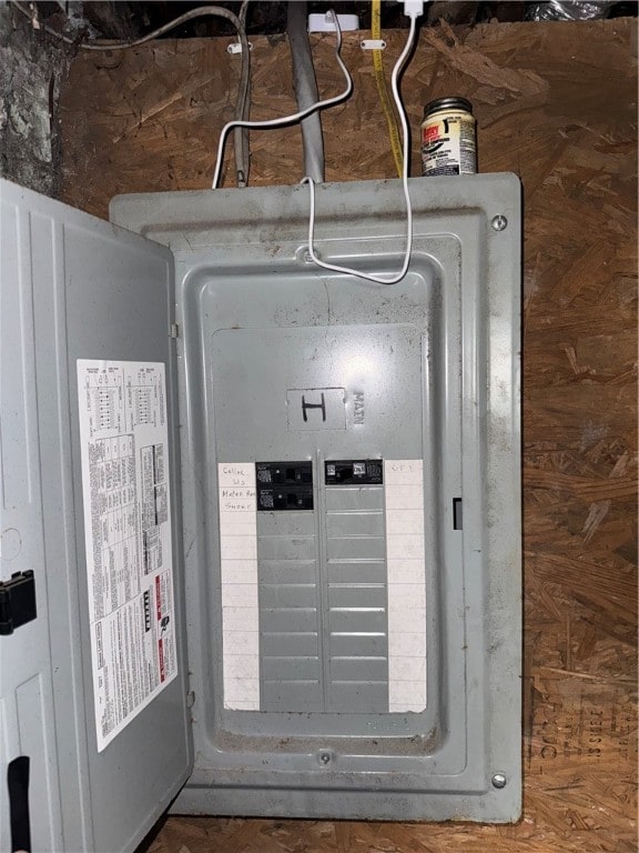 utility room with electric panel