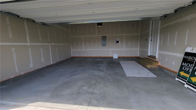 garage with electric panel