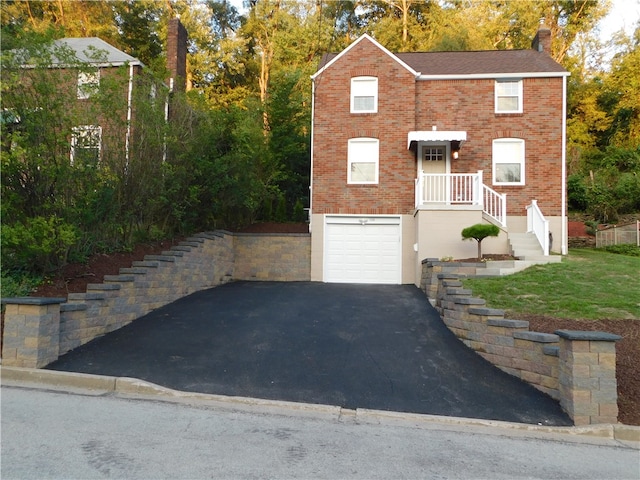 view of front of home featuring a garage