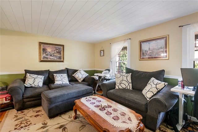 living room featuring hardwood / wood-style floors