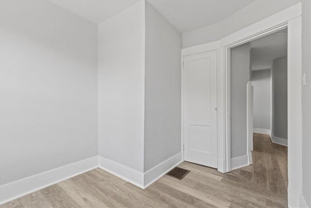 empty room featuring light hardwood / wood-style floors