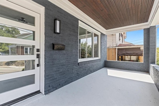 view of patio with covered porch