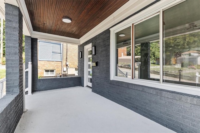 view of patio featuring covered porch