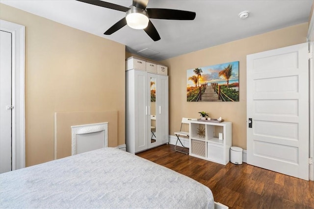 3943 Perrysville Ave, Observatory Hill, PA 15214 - bedroom featuring baseboards, ceiling fan, and wood finished floors