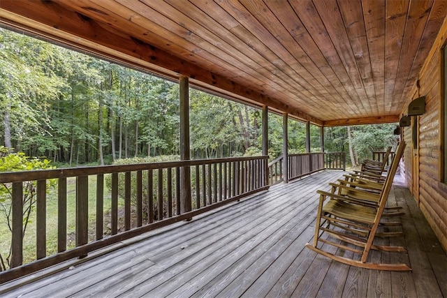 view of wooden deck