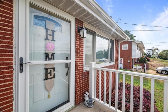 entrance to property with covered porch