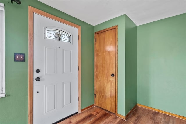 entryway featuring hardwood / wood-style floors