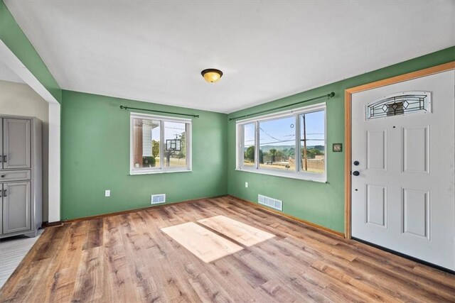 foyer featuring light wood-type flooring