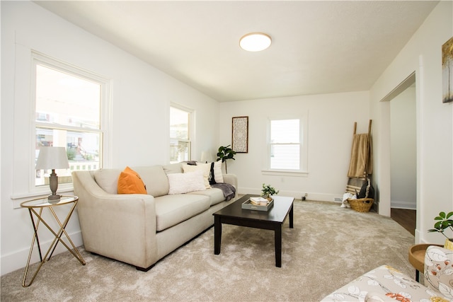 view of carpeted living room