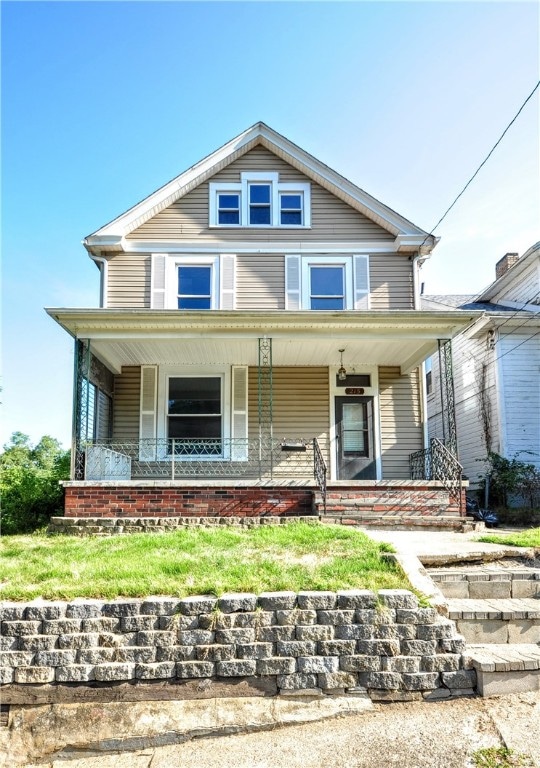 view of front of house with a porch