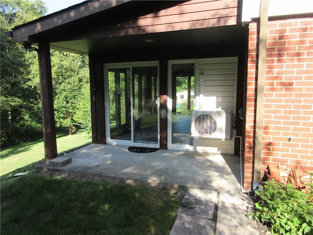 view of patio featuring ac unit