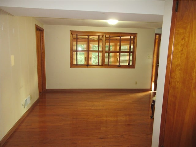 empty room with wood-type flooring