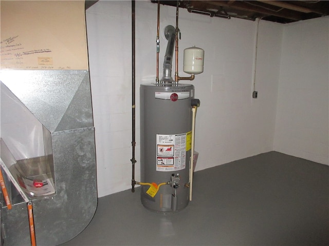 utilities featuring gas water heater