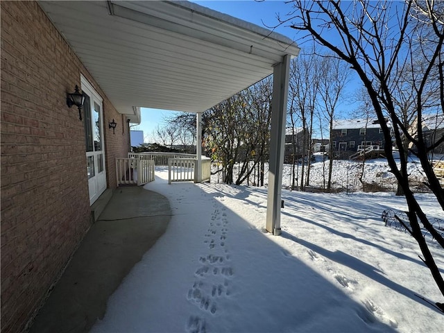 view of snowy yard