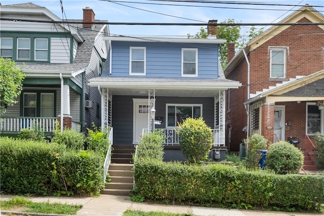 view of front of home with a porch