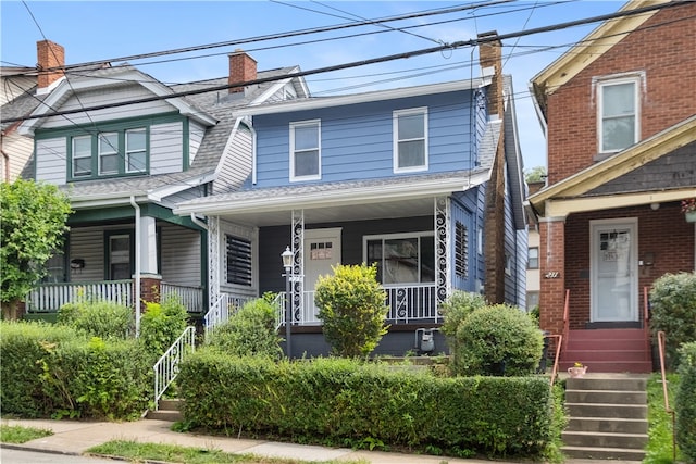 view of front of home with a porch