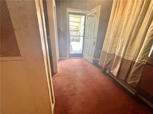 corridor featuring carpet floors