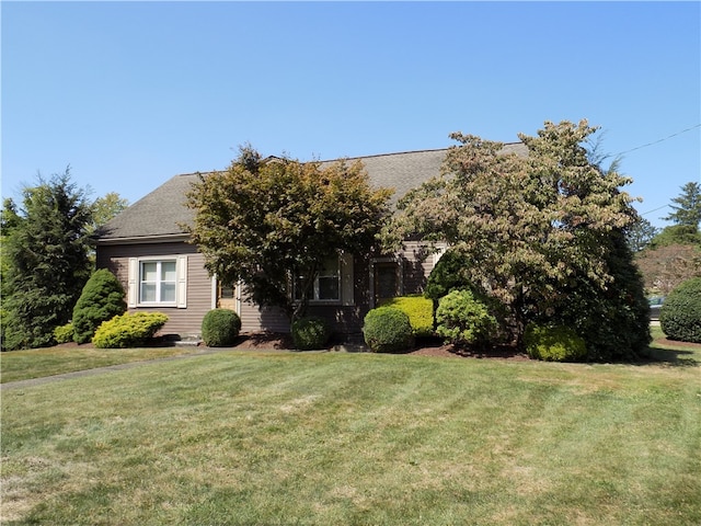 view of front of property with a front yard