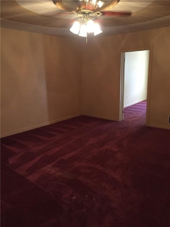 1216-1218 Clark St, White Oak, PA 15131 - unfurnished room featuring ceiling fan, baseboards, and carpet