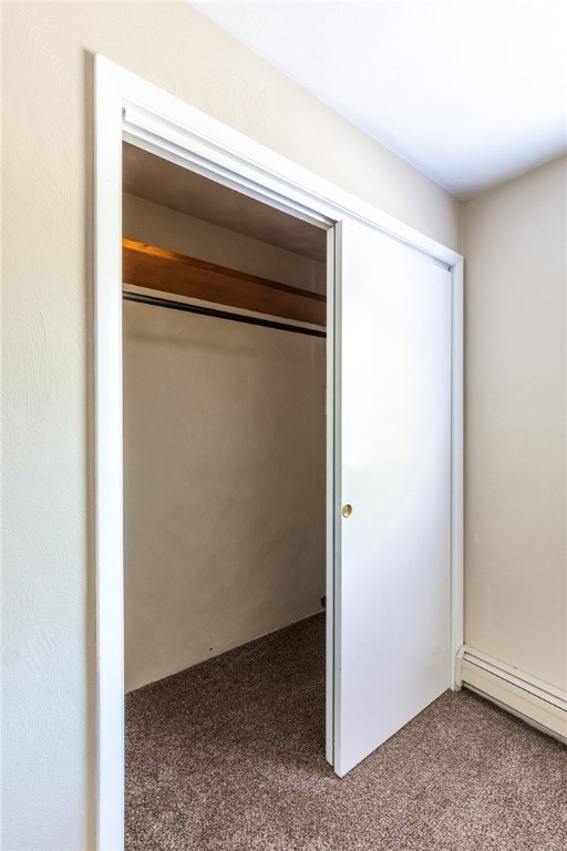 closet with baseboard heating