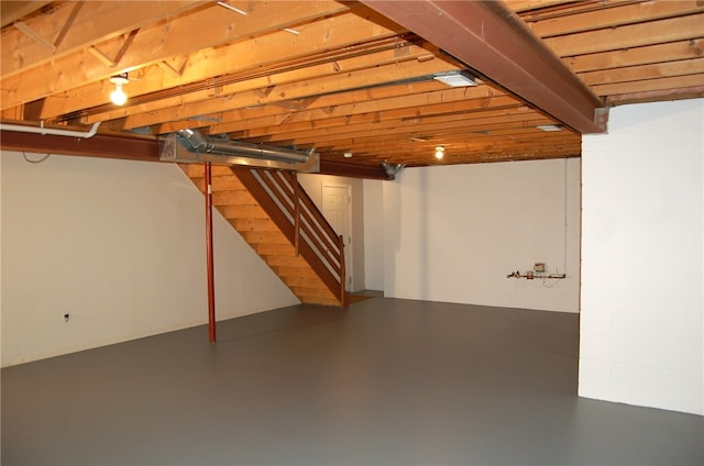 view of basement