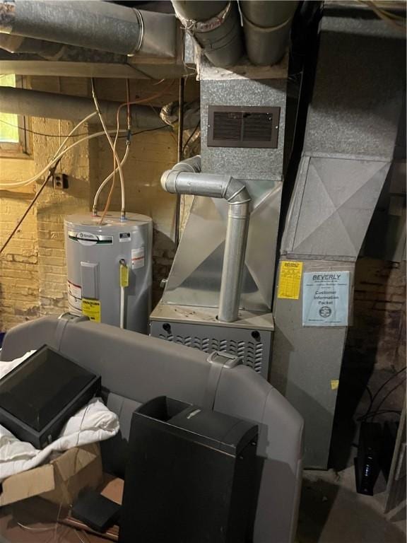 623 Beaver St, Ambridge, PA 15003 - utility room featuring electric water heater