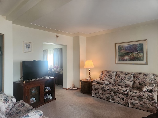 view of carpeted living room