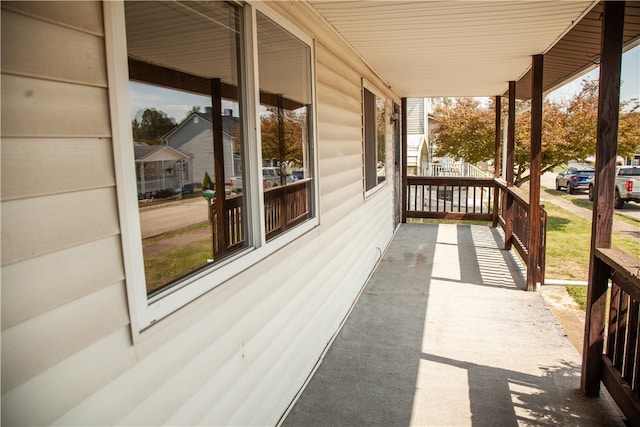 exterior space with covered porch