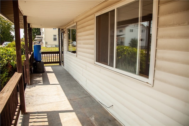 exterior space featuring covered porch