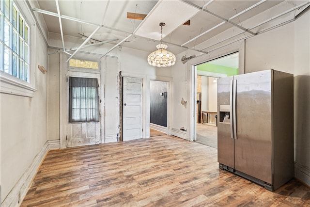 interior space with wood finished floors