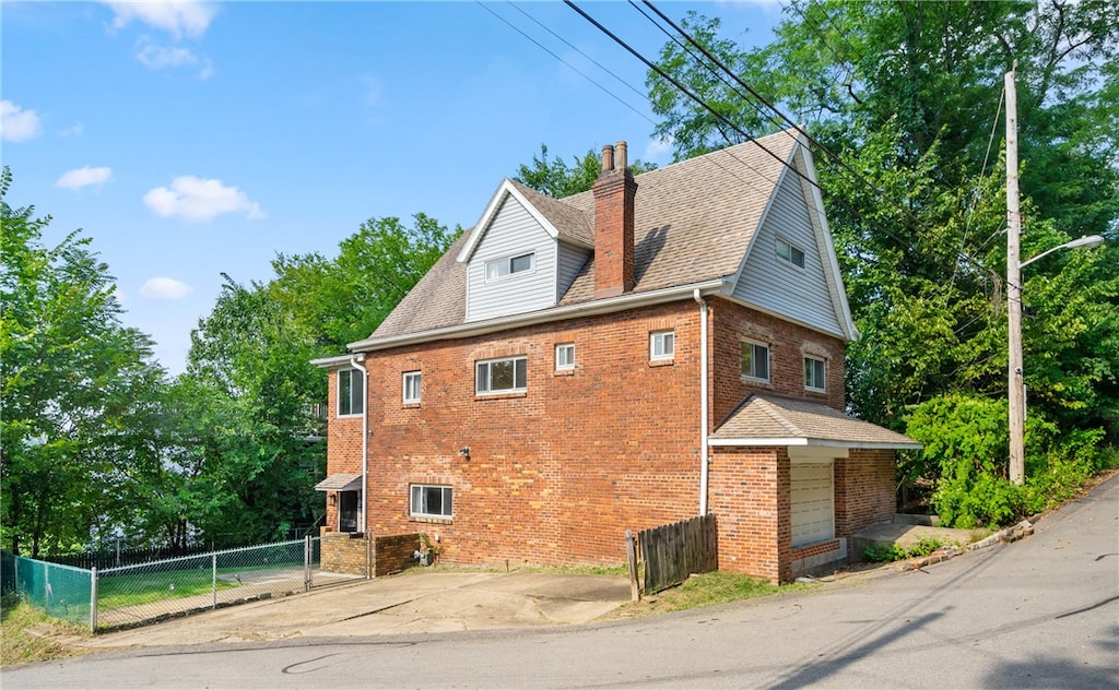 view of side of property