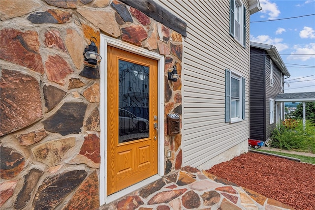 view of doorway to property