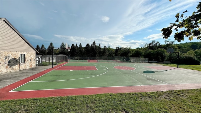 view of basketball court