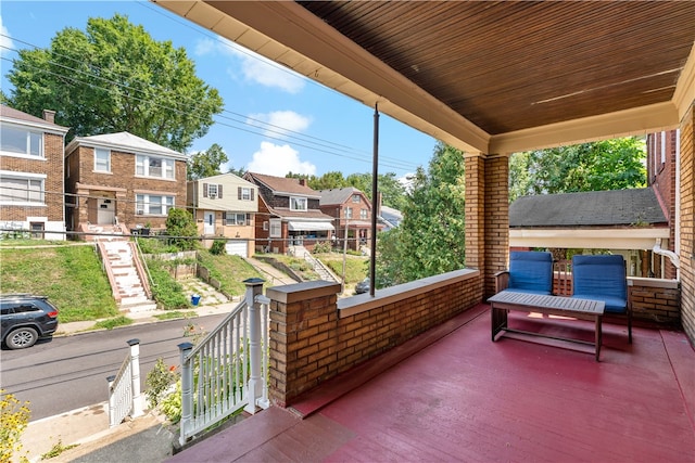 view of patio / terrace featuring covered porch