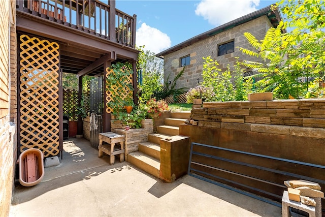 view of patio / terrace featuring a deck