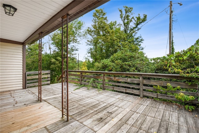 view of wooden terrace