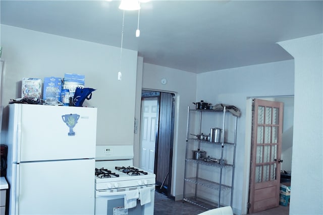 kitchen featuring white appliances