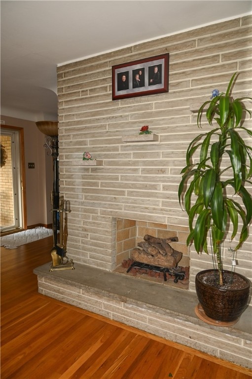 interior details featuring wood-type flooring