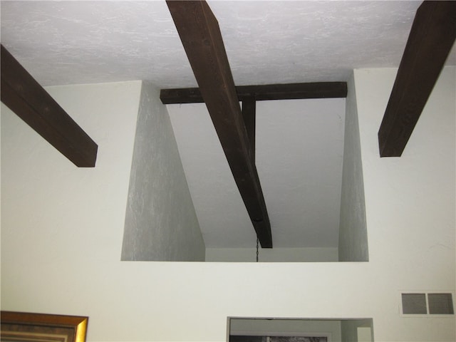 room details featuring a textured ceiling