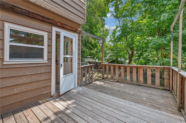 view of wooden deck