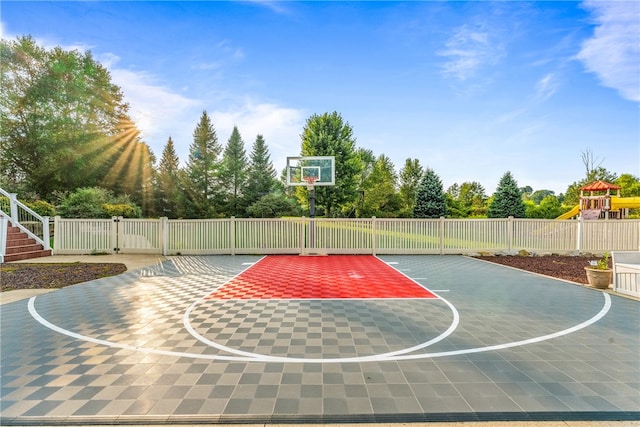 view of sport court