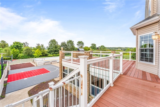 view of wooden terrace