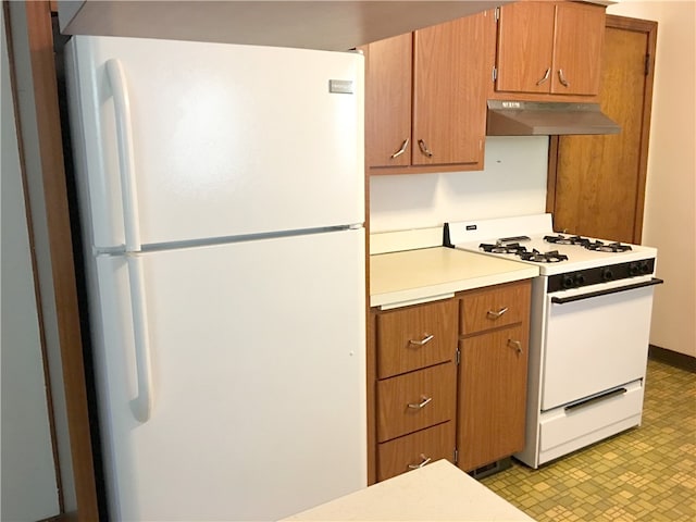 kitchen with white appliances