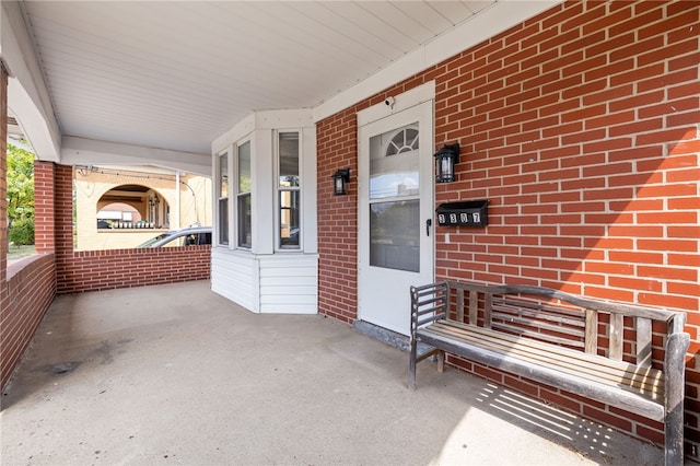 view of patio / terrace with a porch