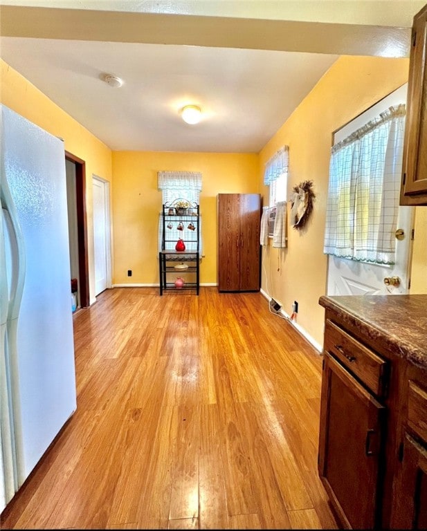 kitchen featuring light hardwood / wood-style floors